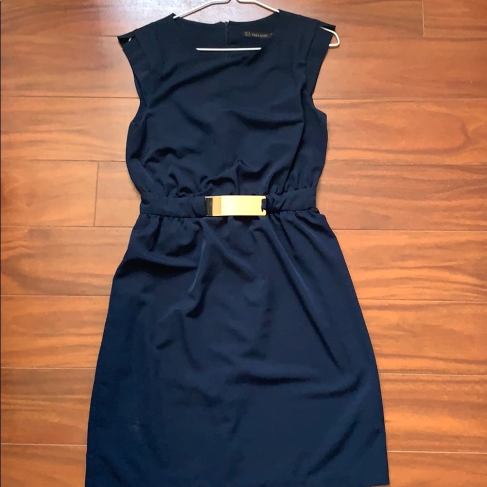 Zara Basics blue dress